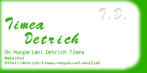 timea detrich business card