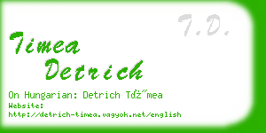 timea detrich business card